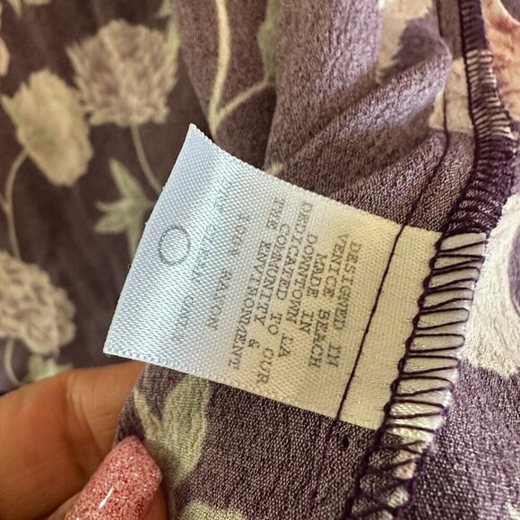 Flynn Skye Wrap it Up Maxi Skirt Full Blooms Purple Floral Slit - Picture 14 of 15